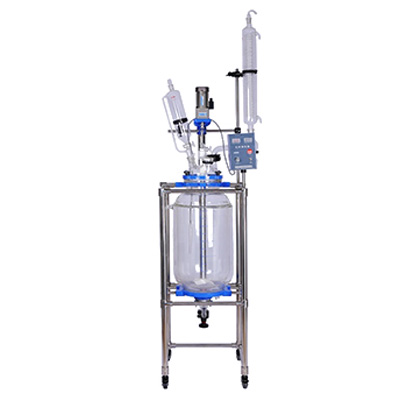 Lab-scale fermenter (jacketed glass reactor)