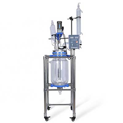 jacketed glass reactor reaction vessel