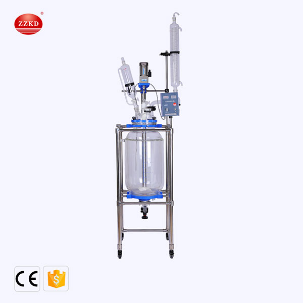 laboratory borosilicate glass reactor