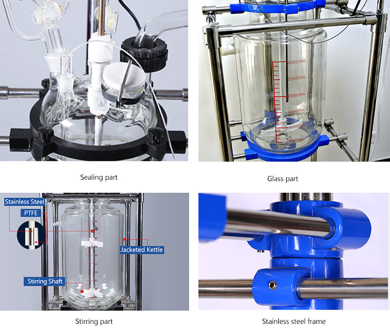 Glass reactor assembly